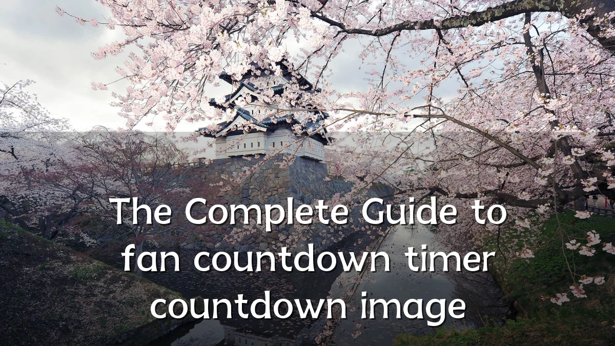 The Complete Guide to fan countdown timer countdown image