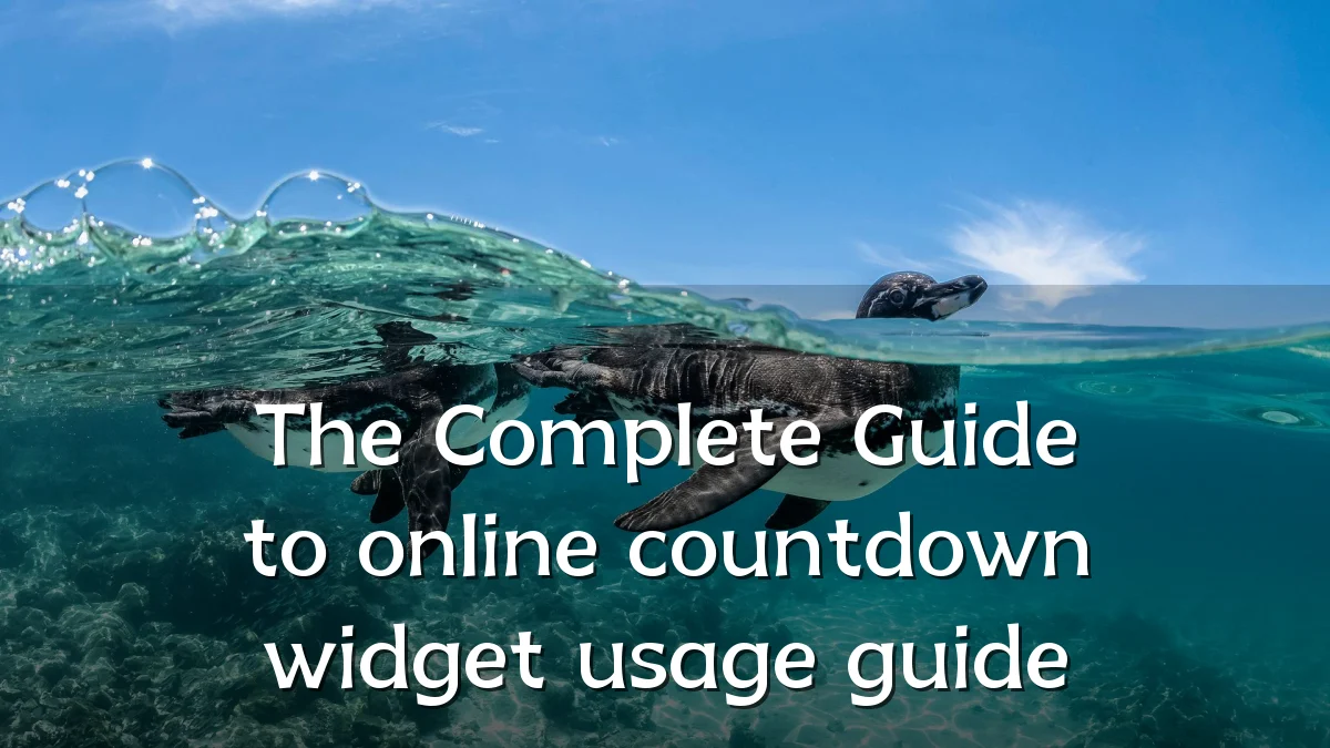 The Complete Guide to online countdown widget usage guide