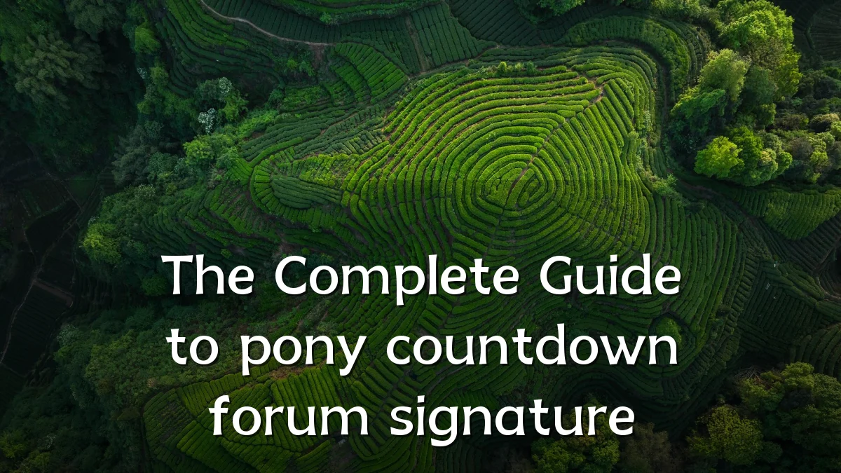 The Complete Guide to pony countdown forum signature