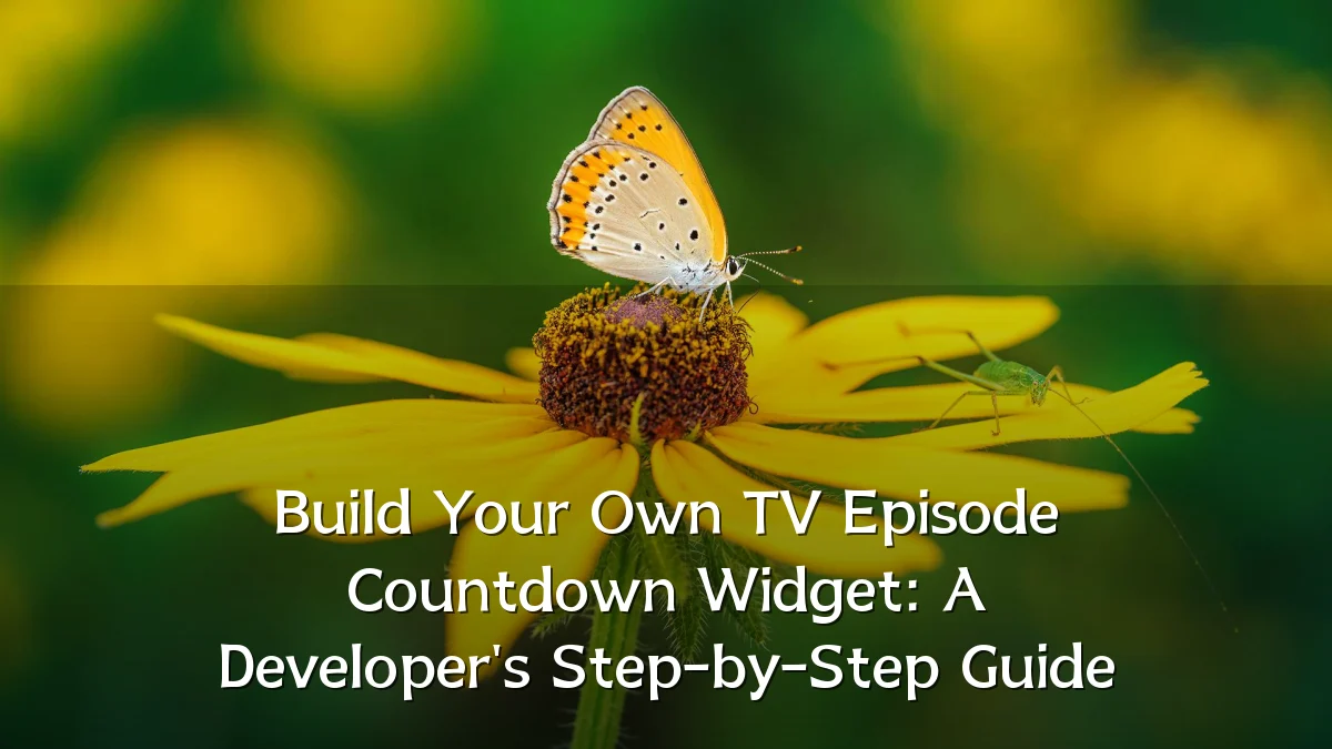Build Your Own TV Episode Countdown Widget: A Developer's Step-by-Step Guide