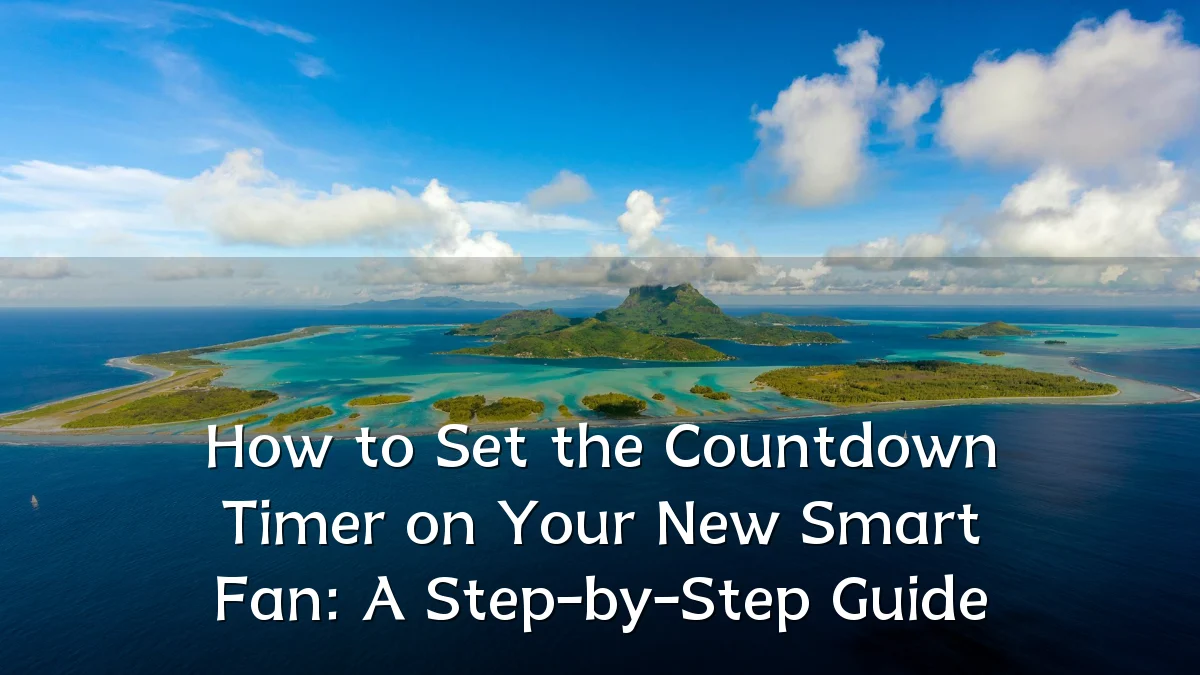 How to Set the Countdown Timer on Your New Smart Fan: A Step-by-Step Guide