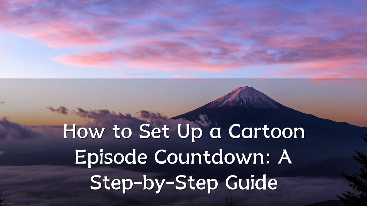 How to Set Up a Cartoon Episode Countdown: A Step-by-Step Guide