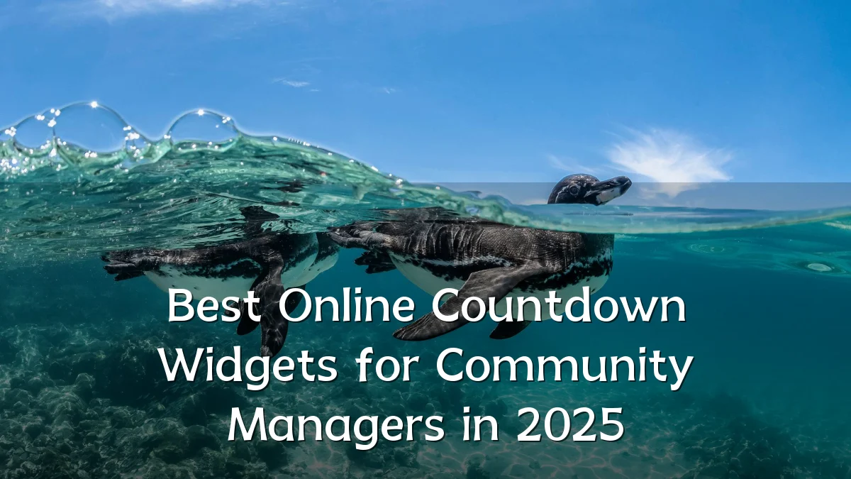 Best Online Countdown Widgets for Community Managers in 2025
