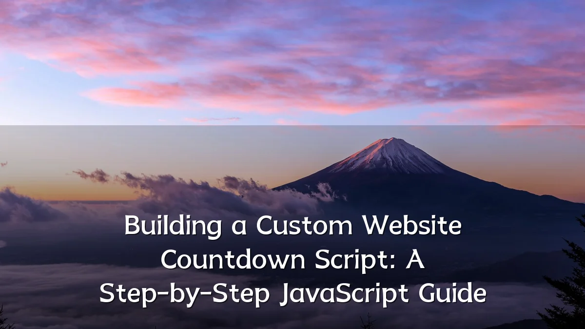 Building a Custom Website Countdown Script: A Step-by-Step JavaScript Guide