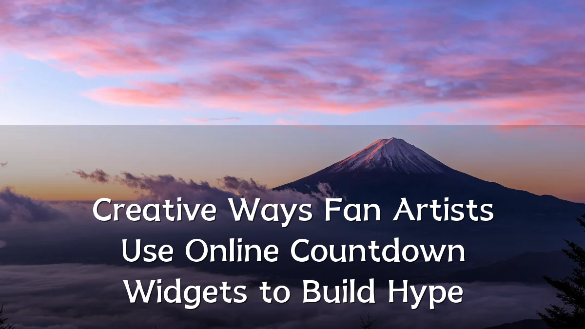 Creative Ways Fan Artists Use Online Countdown Widgets to Build Hype