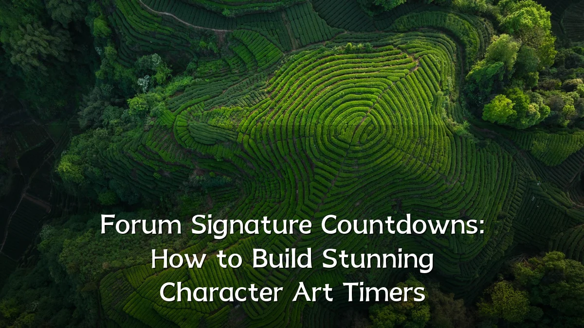 Forum Signature Countdowns: How to Build Stunning Character Art Timers