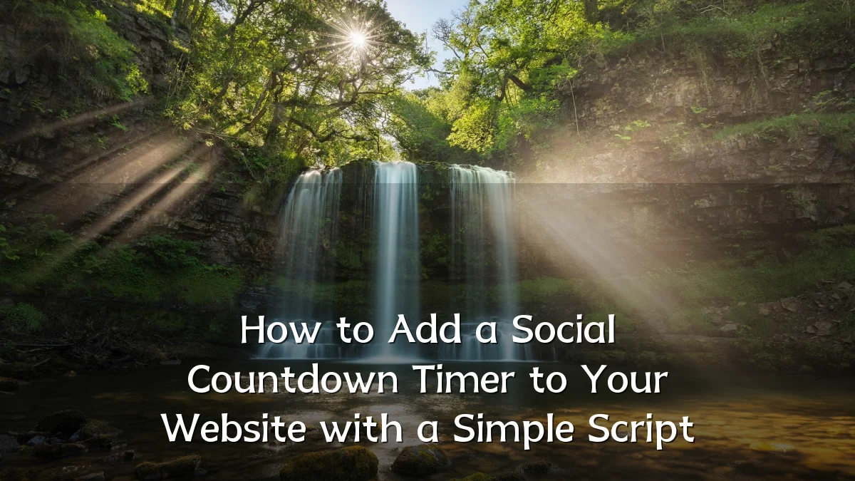 How to Add a Social Countdown Timer to Your Website with a Simple Script