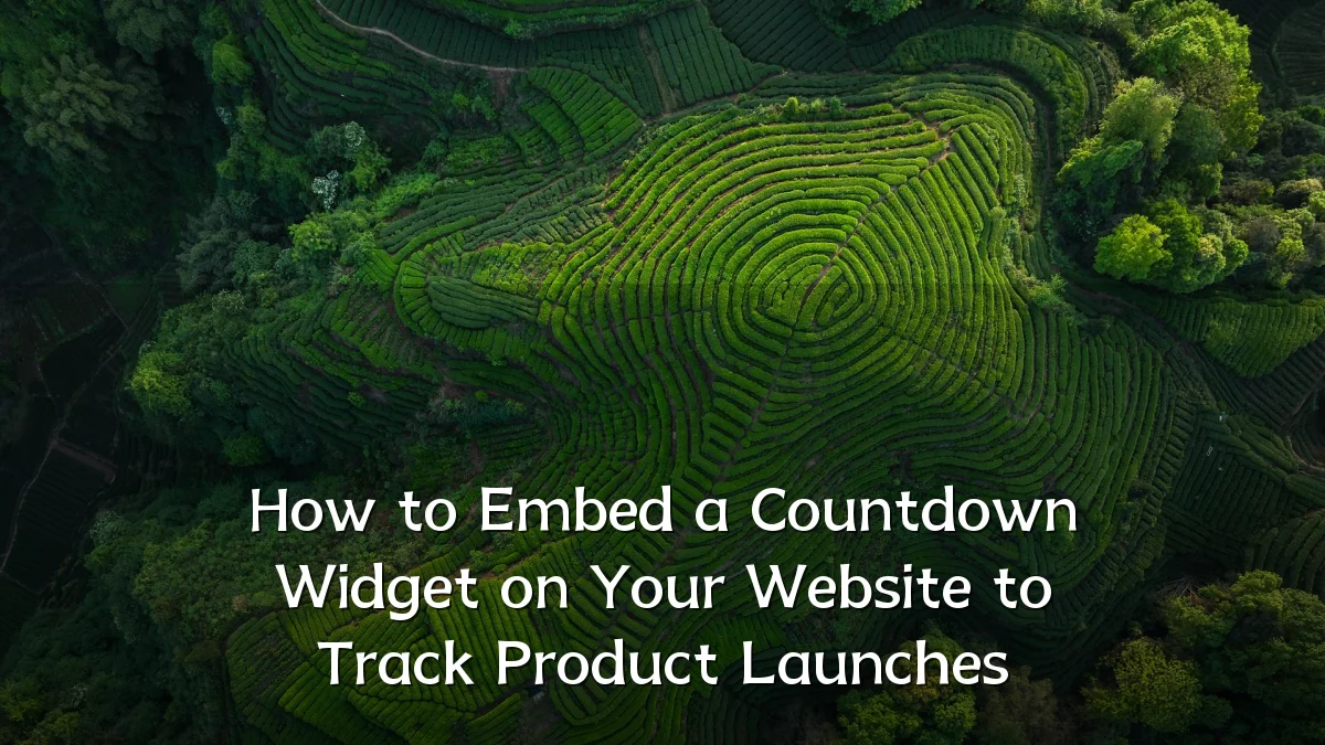 How to Embed a Countdown Widget on Your Website to Track Product Launches