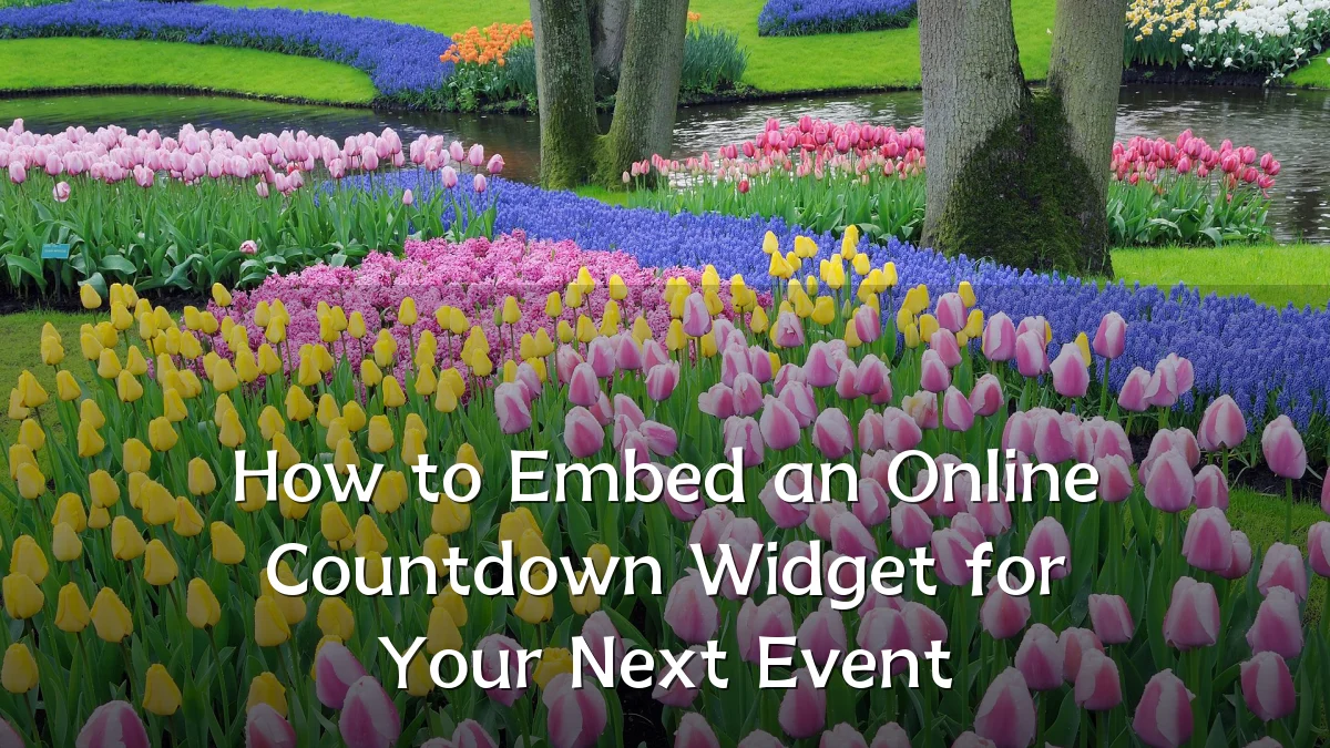 How to Embed an Online Countdown Widget for Your Next Event