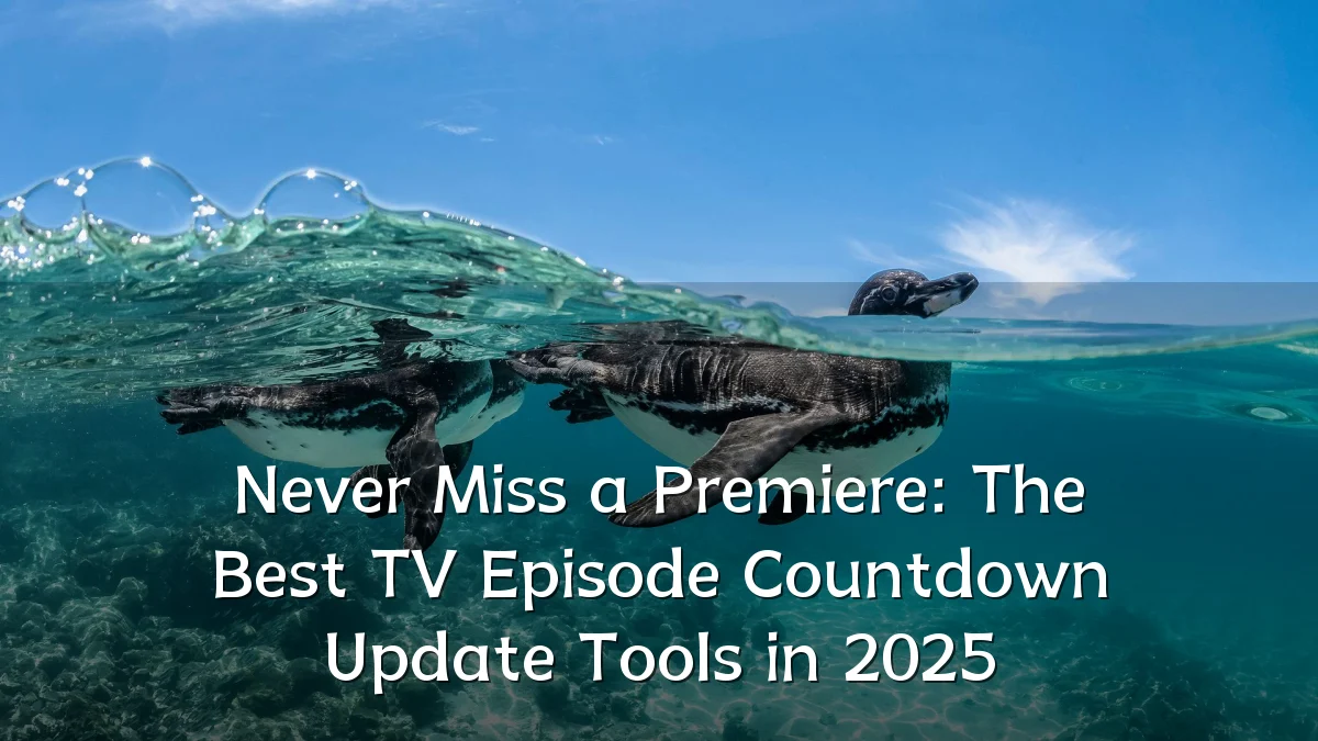 Never Miss a Premiere: The Best TV Episode Countdown Update Tools in 2025