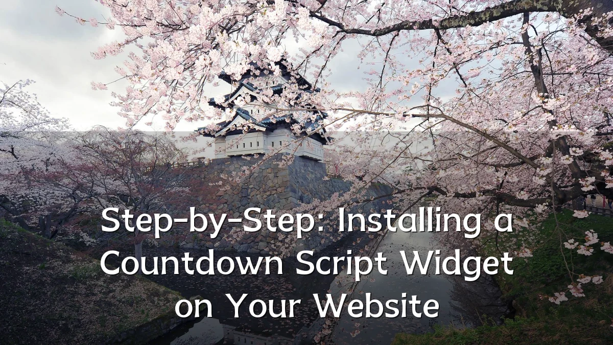 Step-by-Step: Installing a Countdown Script Widget on Your Website